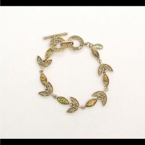 Stunning Vintage Cookie Lee Filigree Toggle Bracelet